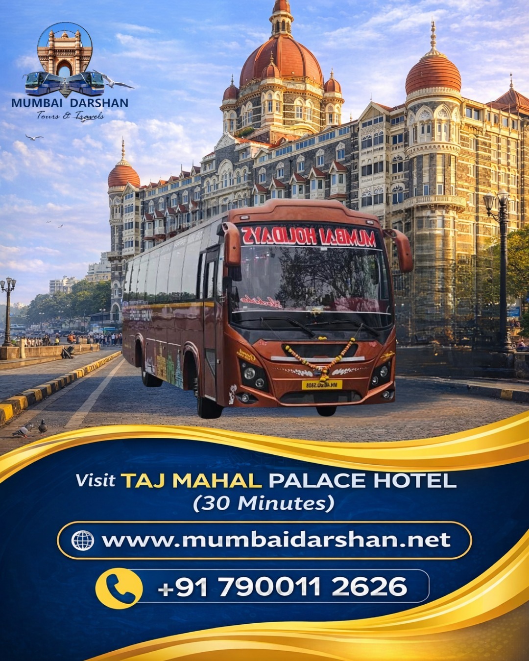 Experience the royal charm of Mumbai with Mumbai Darshan Tours & Travels!