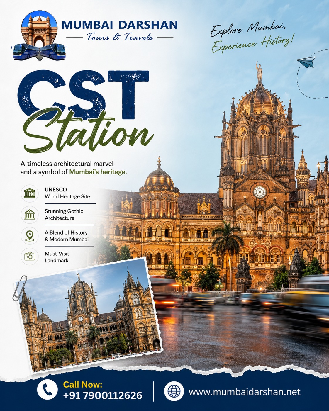 🏛️ Step into the heart of Mumbai's heritage at the iconic Chhatrapati Shivaji Maharaj Terminus (CST)!